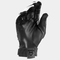 Under Armour Youth UA Clean Up Batting Gloves - White