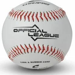 Champro Cork Center Rubber Core Leather Baseballs (White, 9-Inch) X Dozen