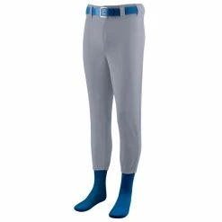 Youth Long Baseball Pant With Elastic Cuffs, Brand Augusta Gray