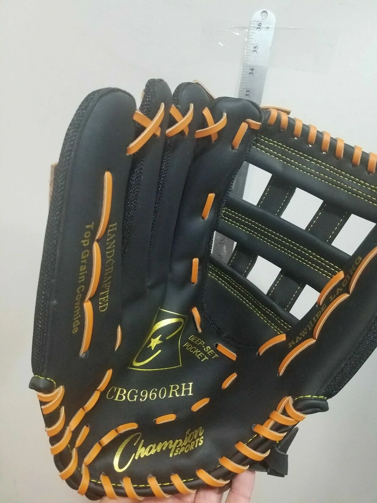 Champion Sports New Baseball Mitt Size 14 In Left Hand Throw RH LHT Black - Image 8