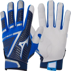 Mizuno B-303 Adult Baseball Batting Glove Blue Pair
