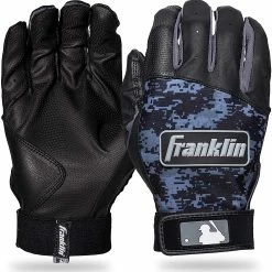 Franklin Digitek Batting Gloves Adult Pair Black Black