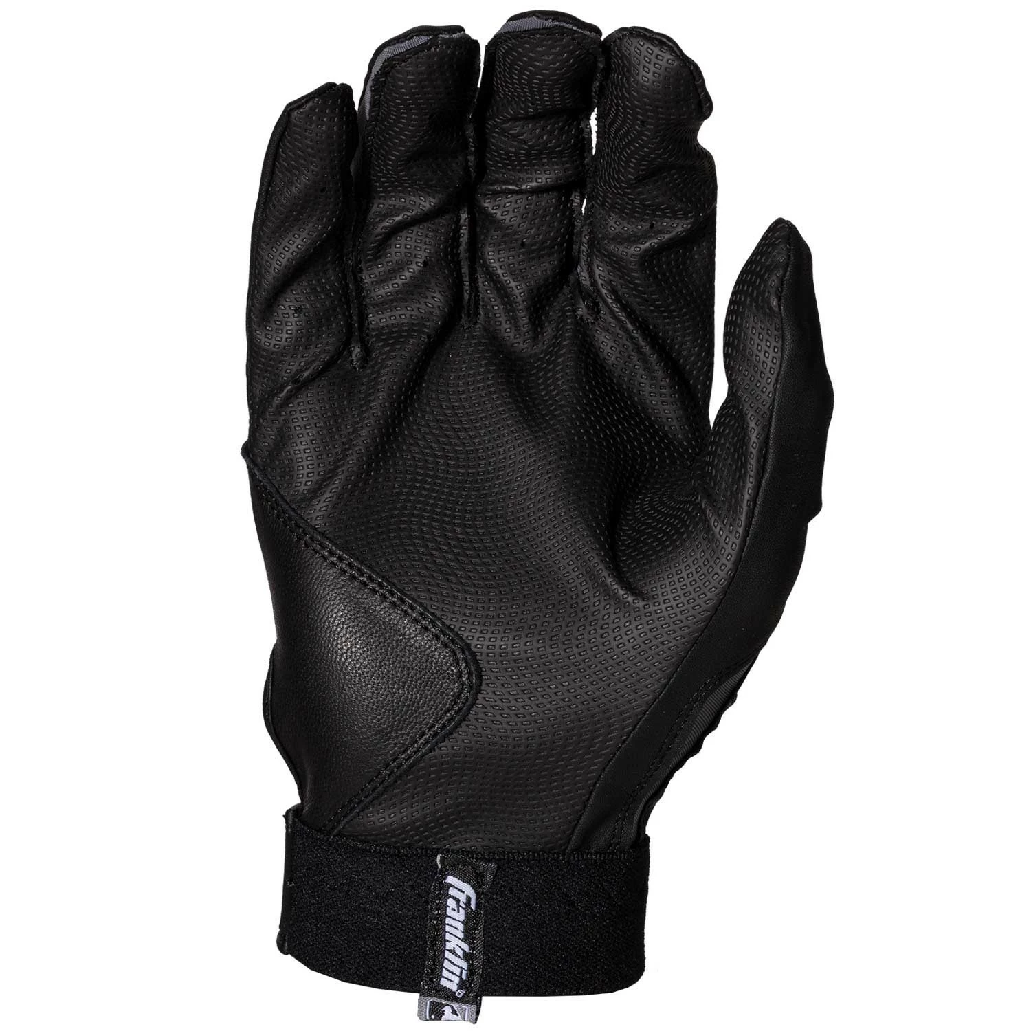 Franklin Digitek Batting Gloves Adult Pair Black Black - Image 3