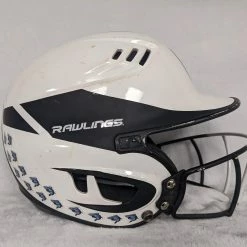 Rawlings Baseball Batting Helmet Size 6 7/8 In - 7 5/8 In Color White Condition Used