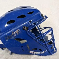 Rawlings Coolflo NOCSAE Baseball/Softball Catcher's Helmet Size Youth Adjustable Color Blue Condition