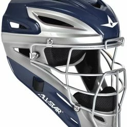 All-Star All Star MVP2510TT Two-Toned Catcher's Helmet, YOUTH Navy/Silver
