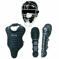 Pro Nine Age 5-7 3-Piece Youth Catcher's Gear Set W/ Scarlet Helmet