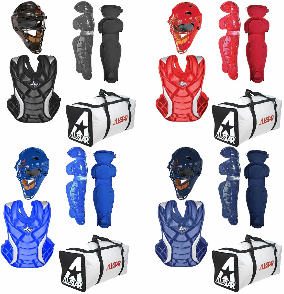 All-Star All Star CKW12.5PS Fastpitch Softball Catcher's Gear Kit, AGE 7-9 Navy - Image 2