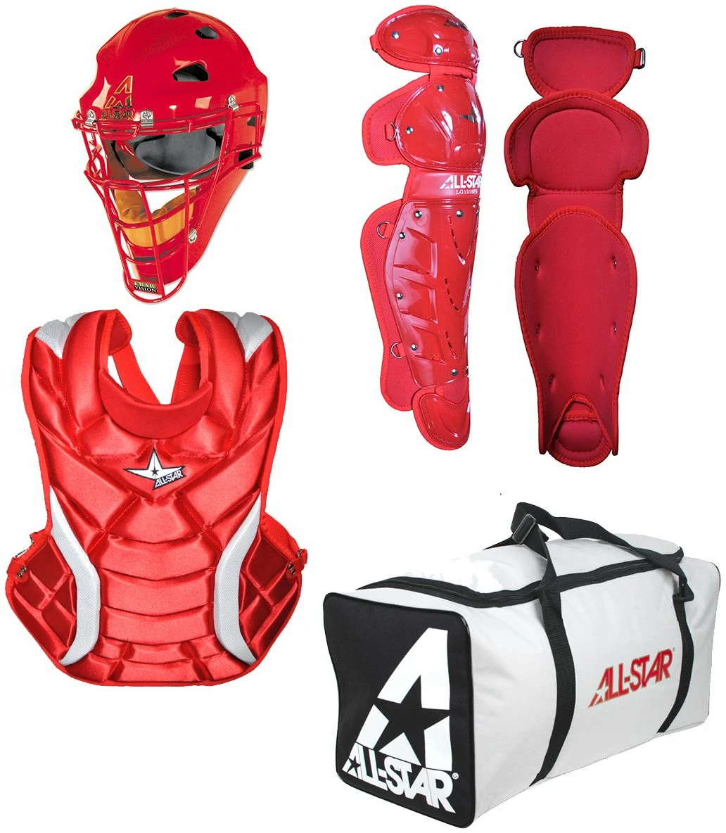 All-Star All Star CKW12.5PS Fastpitch Softball Catcher's Gear Kit, AGE 7-9 Navy