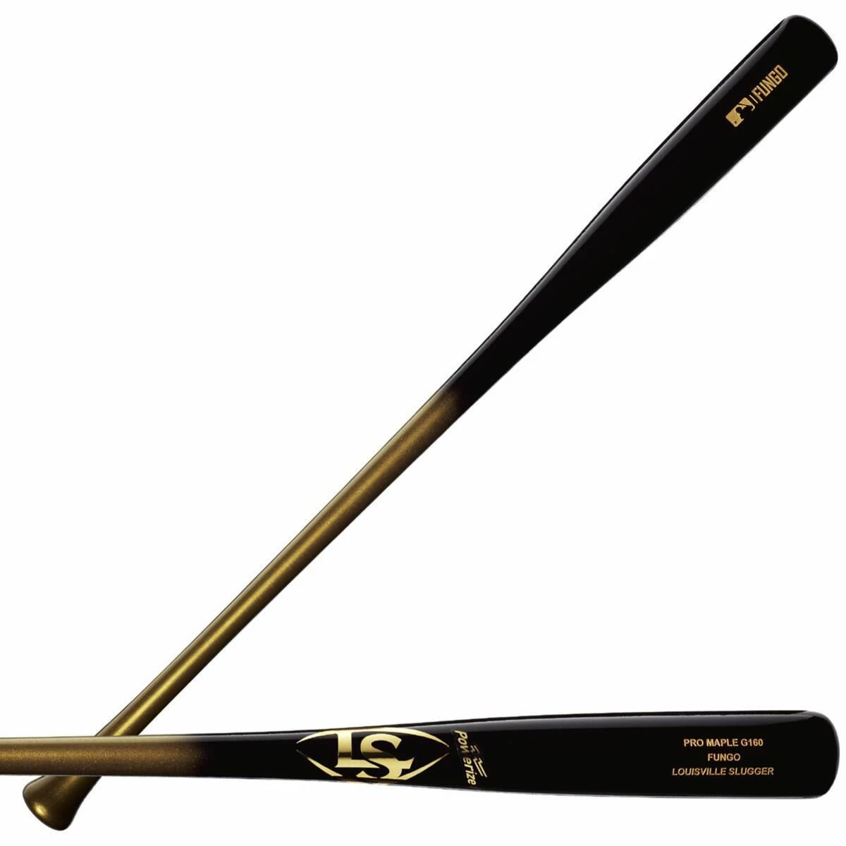 LOUISVILLE SLUGGER 2022 Louisville G160 Maple Fungo Bat Black/Gold - Image 2