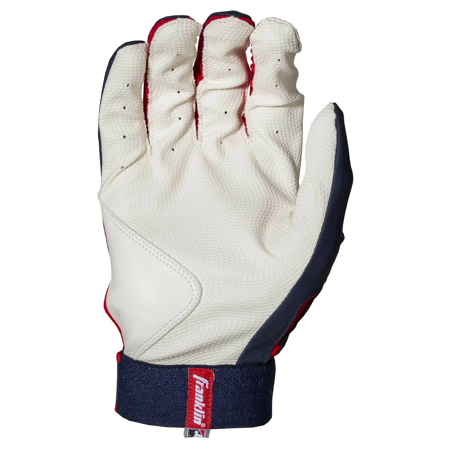 Franklin Digi Camo Youth Batting Gloves White/Navy/Red Pair - Image 3
