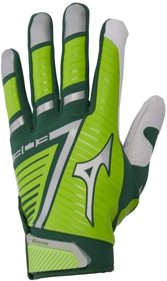 Mizuno B-303 Youth Baseball Batting Glove Green Pair - Image 3